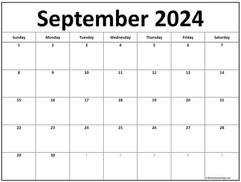 September Printable Calendar 2022